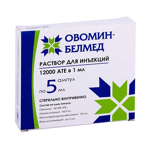 Овомин-Белмед р-р д/ин 12000 АТЕ/мл 5мл в №5