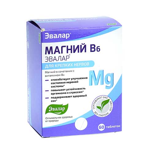 БАД Магний В6 таб. 1,25г №60