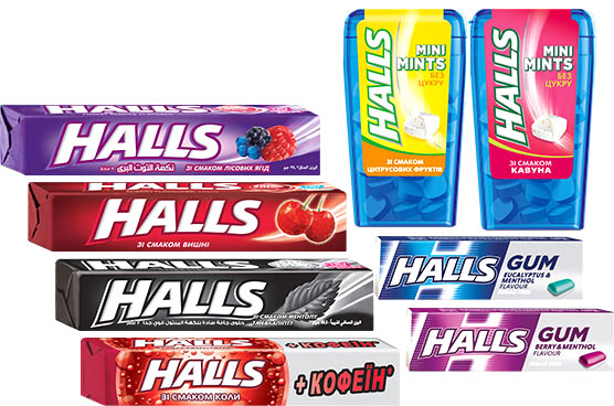 Леденцы HALLS (клубника) 30х12х25г