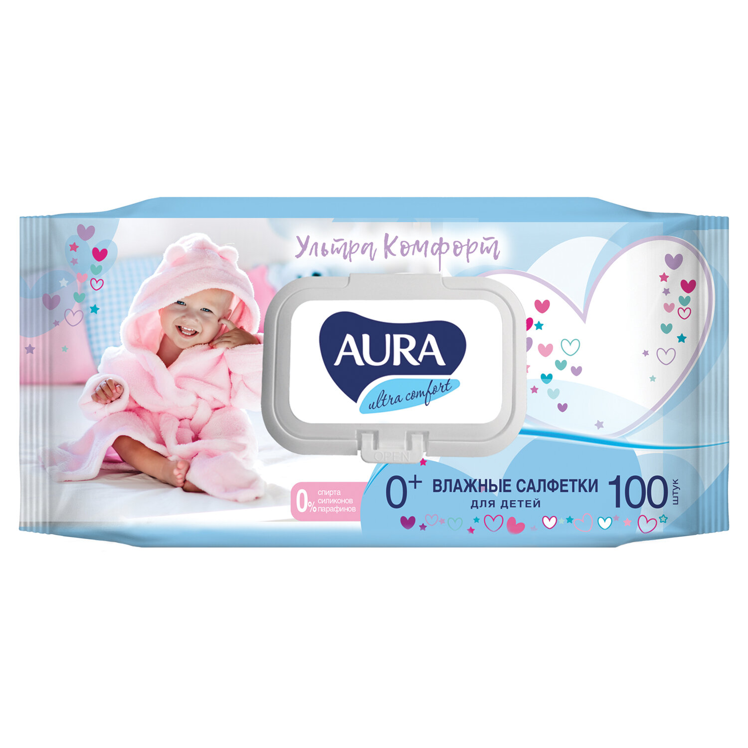 Салфетки влаж. дет. "Aura" ULTRA COMFORT №100