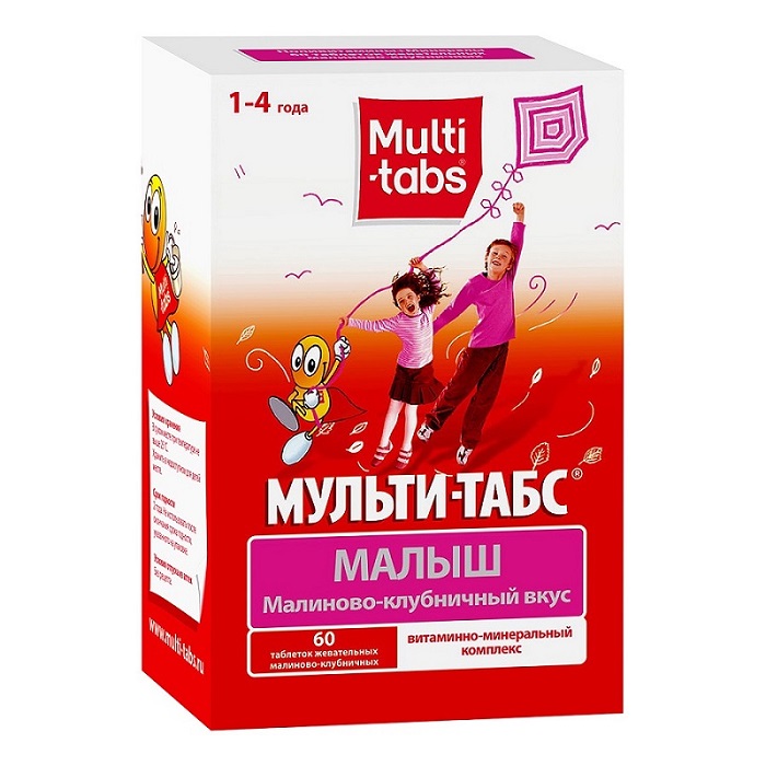Мульти-табс Малыш малина/клуб. таб. №30