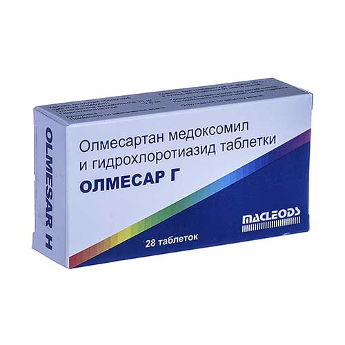 ОЛМЕСАР Г ТАБ 20МГ/12,5МГ ТАБЛ N28