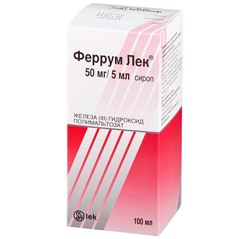 Феррум Лек сироп 50мг/5мл 100мл