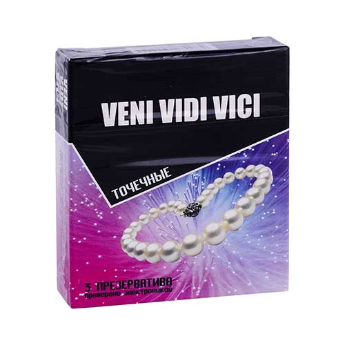 Prezervativi natur. lateks gladkiye "Veni Vidi Vici" tochechnie №3