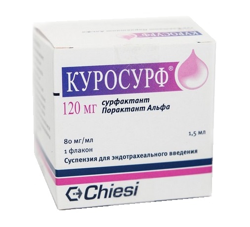 КУРОСУРФ 120 СУСП Д/ЭНДОТРАХЕАЛЬНОГО ВВЕД-Я 80МГ/МЛ 1,5МЛ ФЛ N1