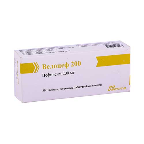 Велоцеф 200 таб. п/о 200мг N30
