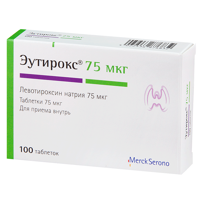 ЭУТИРОКС, 75 МКГ, ТАБ. N100