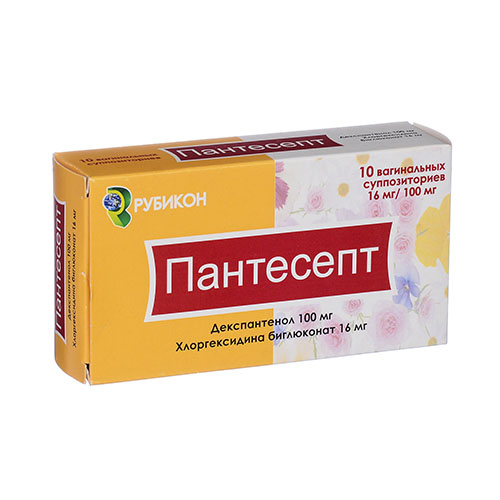 Пантесепт супп вагин 16мг/100мг №10