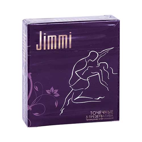 Презервативы натур. латекс гладкие "Jimmi" точечные №3