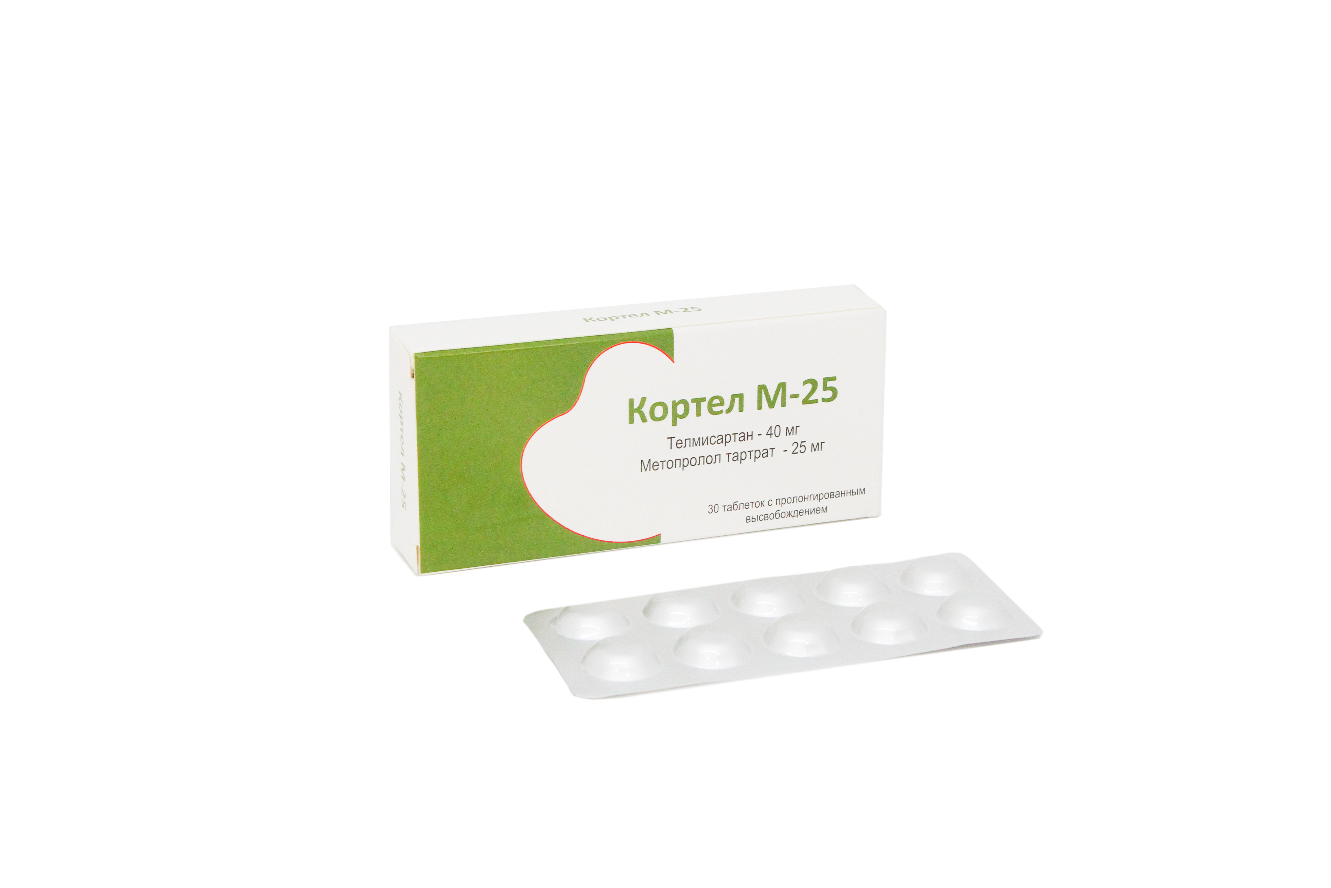 КОРТЕЛ М-25 ТАБ 40МГ/25М N30
