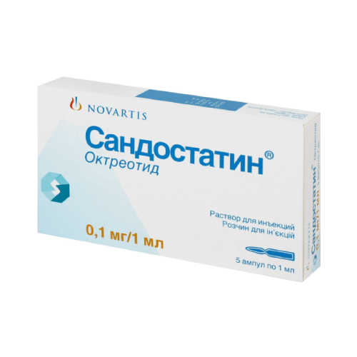 SANDOSTATIN, 0,1 MG/ML, 1 ML, AMP. N5