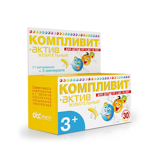 KOMPLIVIT AKTIV JЕVATЕLNЫY, TAB. (BANANOVЫЕ) N30