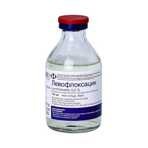 Levofloksatsin r-r 0,5% d/inf. 100ml
