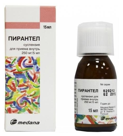 ПИРАНТЕЛ СУСП 250МГ/5МЛ 15МЛ N1