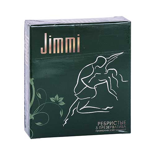 Презервативы натур. латекс гладкие "Jimmi" ребристые №3