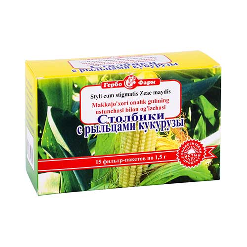 Кукуруз.столбики. с рыльц. и с зел.чаем в пак. 2гр №15