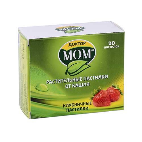 Доктор Мом паст. от кашля №20 (клубника)