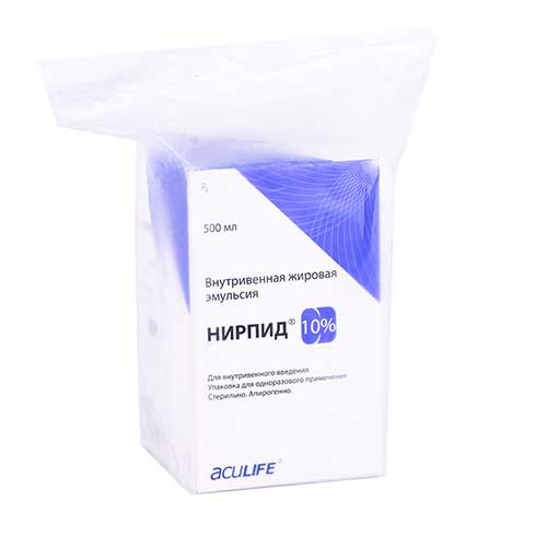 Нирпид в/в жировая эмульсия 10% 500мл