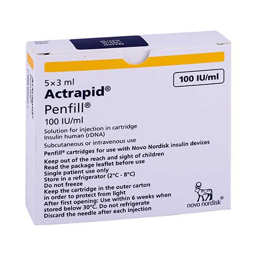 Актрапид Пенфилл р-р д/ин 100ЕД/мл 3мл №5